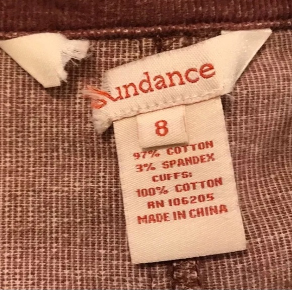 SUNDANCE Dusty Mauve Corduroy Jacket Coat Blazer Contrasting Arm Cuffs Light - Picture 7 of 8